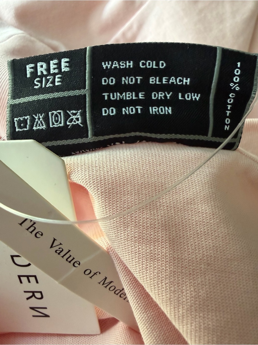 Valdern The Value of Modernism Oversized Pink Tee Free Size NWT - Picture 9 of 9